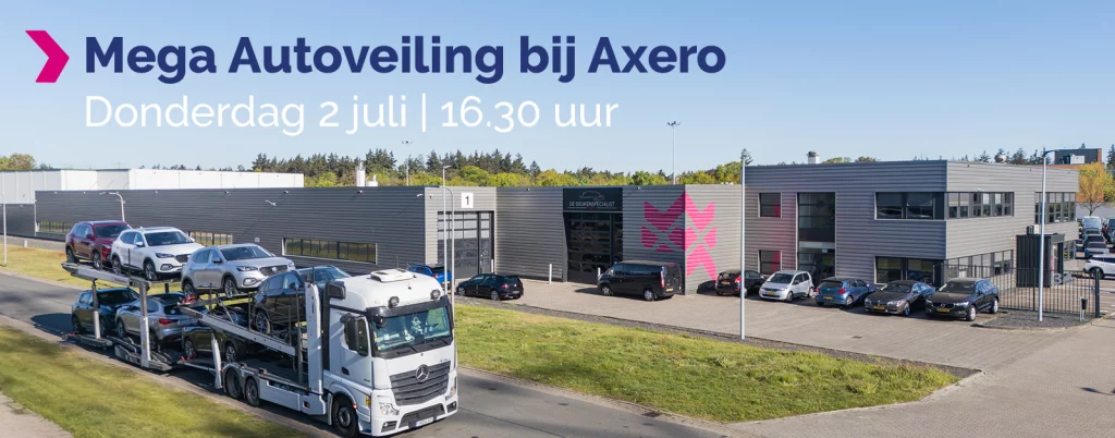 Mega Autoveiling bij Axero HEADER